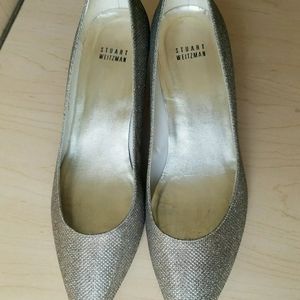 Stuart Weitzman Glitter Shoes with Swarovski Cryst